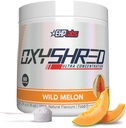 EHP Labs OxyShred Pre Workout Powder & Shredding Supplement - Preworkout Pulber L Glutamiin & Atsetüül L Karnitiin, Energia Boost Drink - Wild Melon, 60 Servings