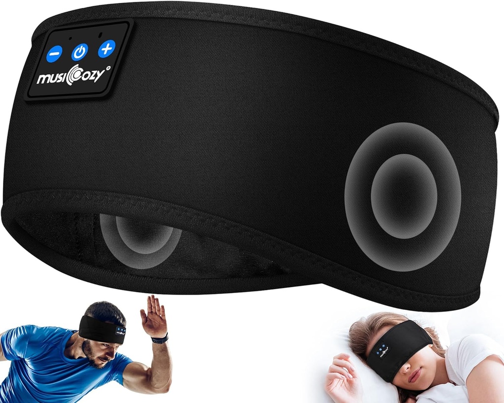 MUSICOZY Sleep kõrvaklapid Bluetooth 5.4 Peapael, spordi juhtmeta kõrvaklapid Higi vastupidav kõrvaklapid Magav kõrvaklapp Ultra-Thin HD Stereo kõlariga treeninguks Running Cool Vidinad Unikaalsed kingitused