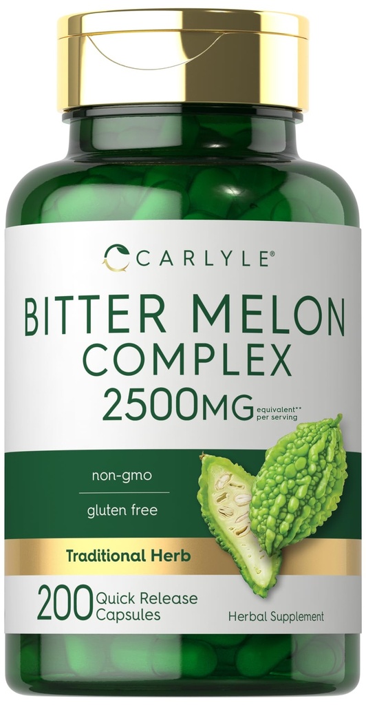 Carlyle Bitter Melon kapslid | 200 Count | Non-GMO & Gluteenivaba ekstrakt | Complex Supplement