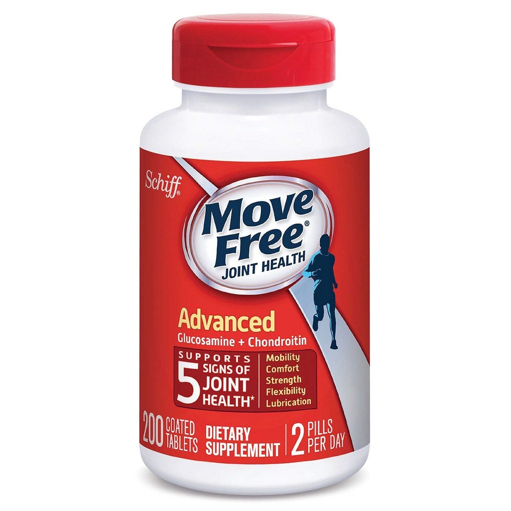 Schiff Move Free Advanced, 200 tabletti - ühine terviselisa koos glükoosamiini ja kondroitiiniga