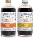 Syrup Bundle - 2 pudelit maitsvat, gluteenivaba Elderberry taimset toidulisandit, millel on tugevad immuunsuse eelised, mis on valmistatud ainult orgaanilistest koostisosadest väikestes partiides USAs - 32oz