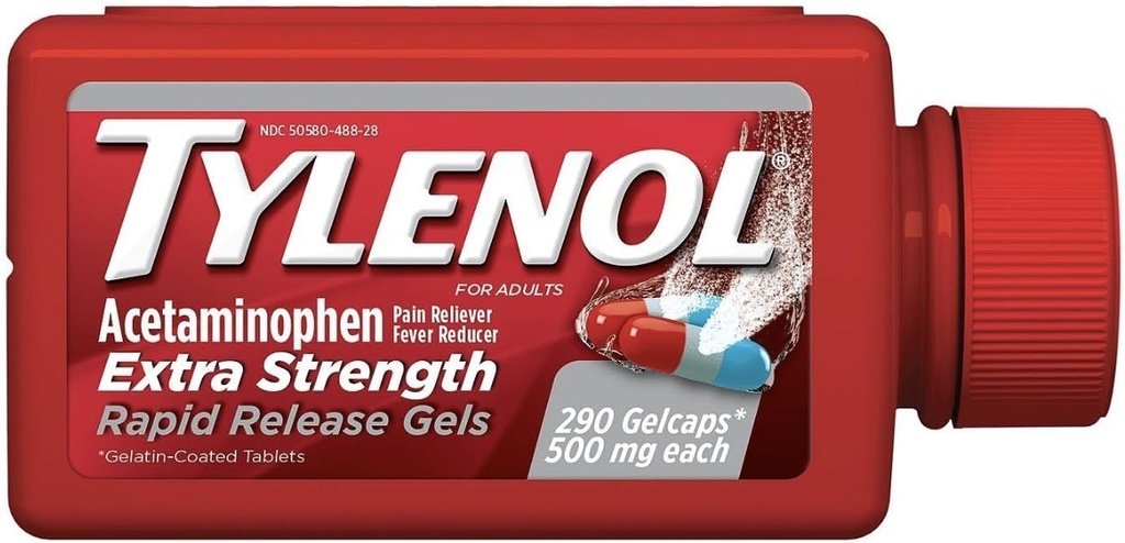 Tylenol Extra Tugevus Kiire vabastav geel 500 mg - 290 ct.