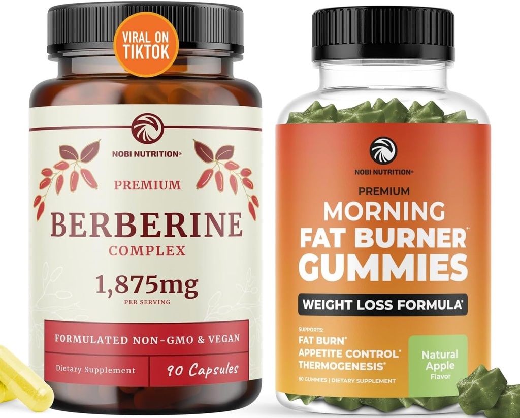 Berberine kompleks täiendada ja põletada Gummies | Täiskaalulangus toetust rohelise tee ja kibe melon | isu supressant, kõhurasva reduktor ja termogeenne tugi | 1 kuu pakkumine