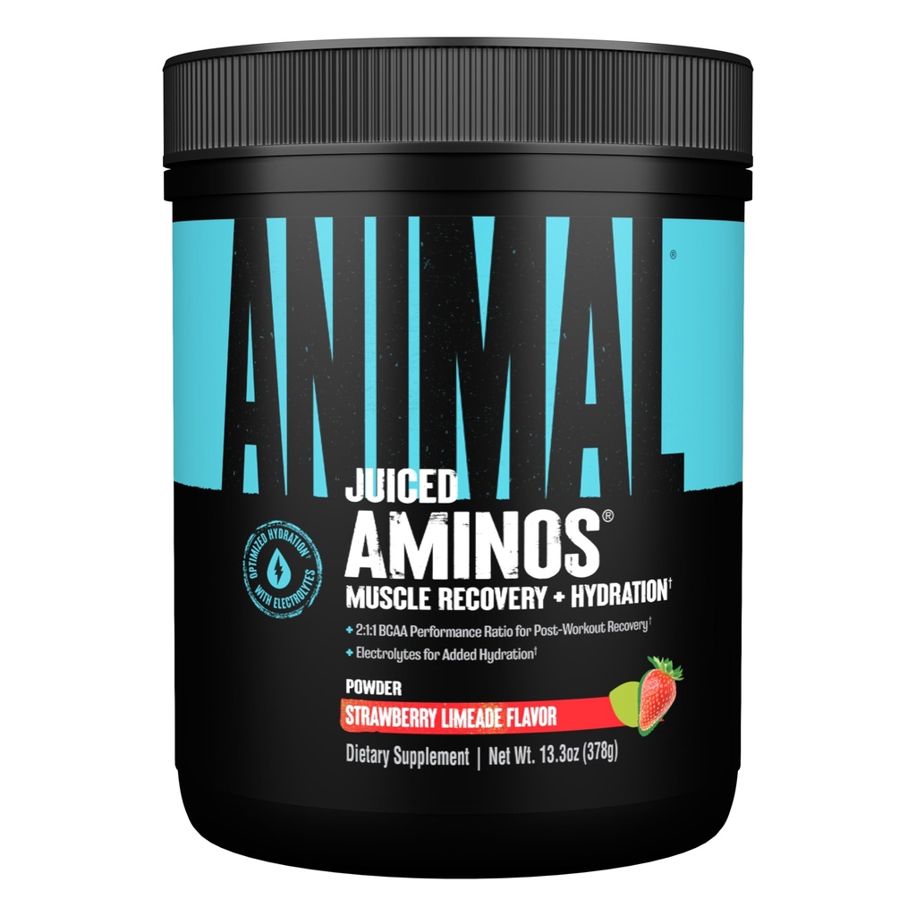 Loomamahlaga aminohapped - BCAA pulber EAA Matrix Plus hüdraat elektrolüütide ja meresoolaga igal ajal taastamine ja täiustatud jõudlus, maasika limeaadi maitse, 30 serveerimist