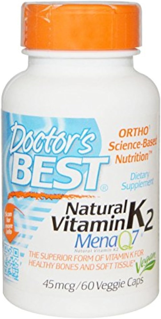 Arsti parim looduslik vitamiin K2 Mk-7 Menaq7 45 Mcg 60 Veg Capsiga