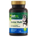 Petnc Natural Care Senior Multi närimistables (60 Count), Daily Dog Multivitamiinid ja Multimineral Support, Sisaldab Tsink, Magneesium, Raud & Rohkem, Toetab üldist tervist, Täiskasvanud Koerad, Maksa maitse