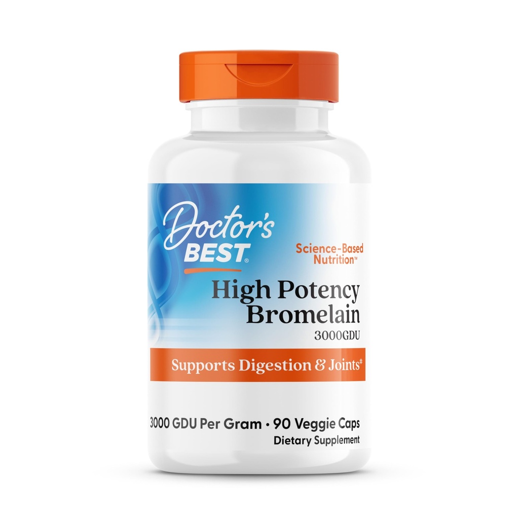 Arsti parim 3000 GDU Bromelain Proteolüütilised Seedeensüümid Toidulisandid, Toetab Tervislikku Seedimist, Liigeste Tervist, Toitainete Imendumine, 500 mg, Kapsel, 90 Count (1. pakk)