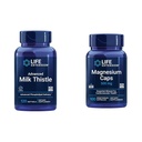 Life Extension Advanced Milk Thistle 120 Softgels and Magnesium 500mg Capsules for Maksa Tervis, Detox Support, Heart Health and Healthy Bones