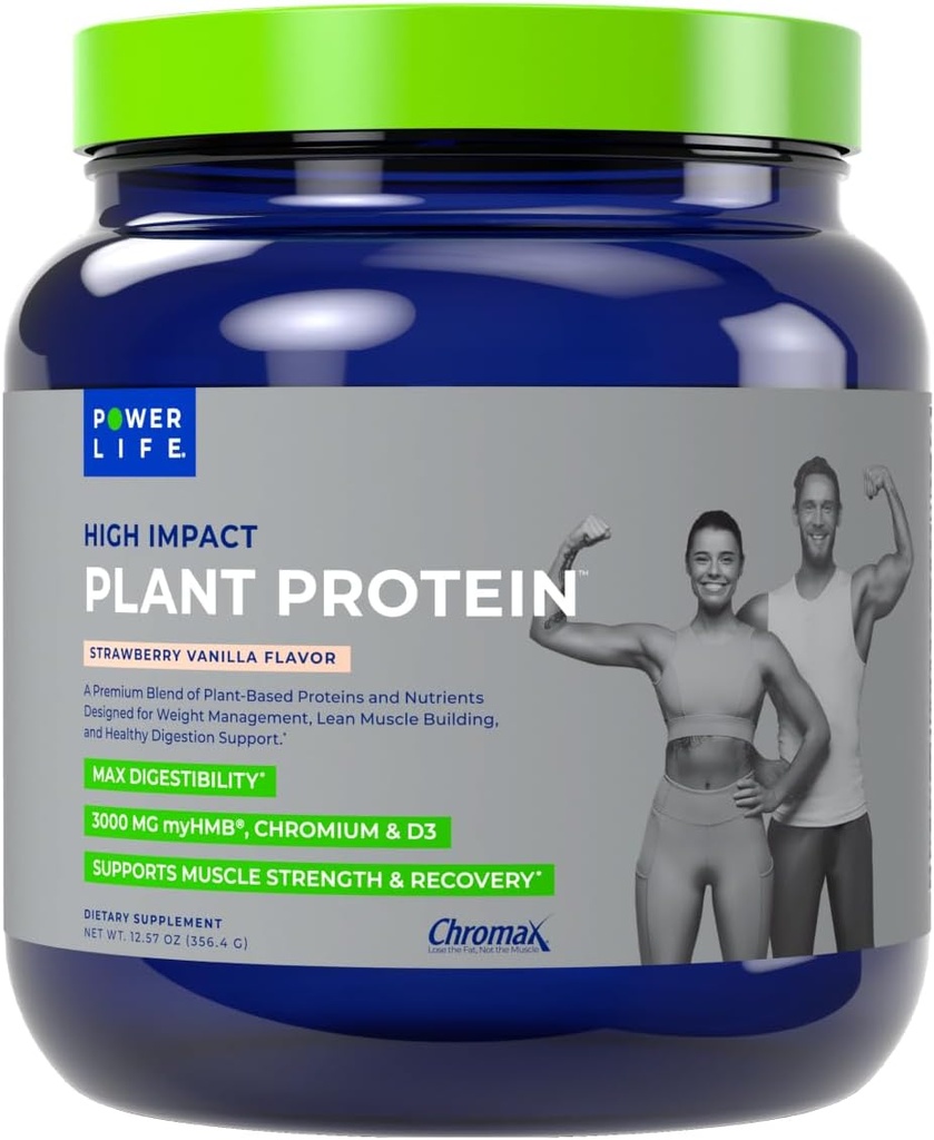 POWERLIFE suure mõjuga rohusööt vadakuvalk 3000 MG HMB-ga, suhkrulisandita, GMO-vaba, hormoon ja antibiootikumivaba, 15 serveerimist (Maasikas Vanilla - uus valem)