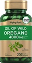 Piping Rock Oregano Oil Softgel kapslid 4000mg | 200 Pills | Taimse ekstrakti täiendada | Wild Harvested | Non-GMO, Gluteenivaba