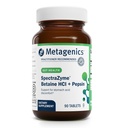 Metageenika SpectraZyme Betaine HCI + Pepsiin - toetab kõhu tervist ja seedetrakti abivahendeid * - Betaine HCl & Pepsiniga - proteolüütiline seedeensüüm * - mitte-GMO - 45 serveerimist - 90 tabletti