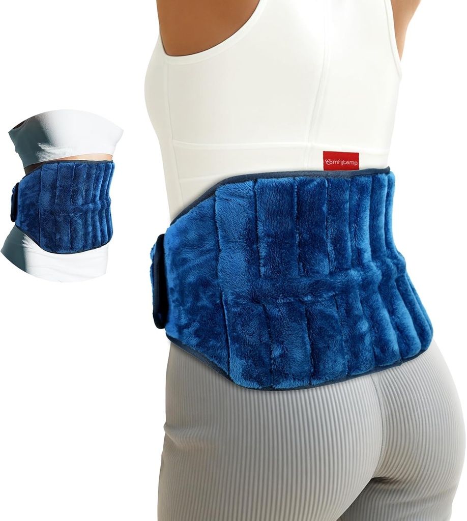 Mugav mikrolainekütte padi seljavalu leevendamiseks, perioodid krambid, 2.5LB Kantavad mikrolaineahju küttepadjad, Sciatica niiske soojusteraapia, Waist Coccyx, soe surve taastamine