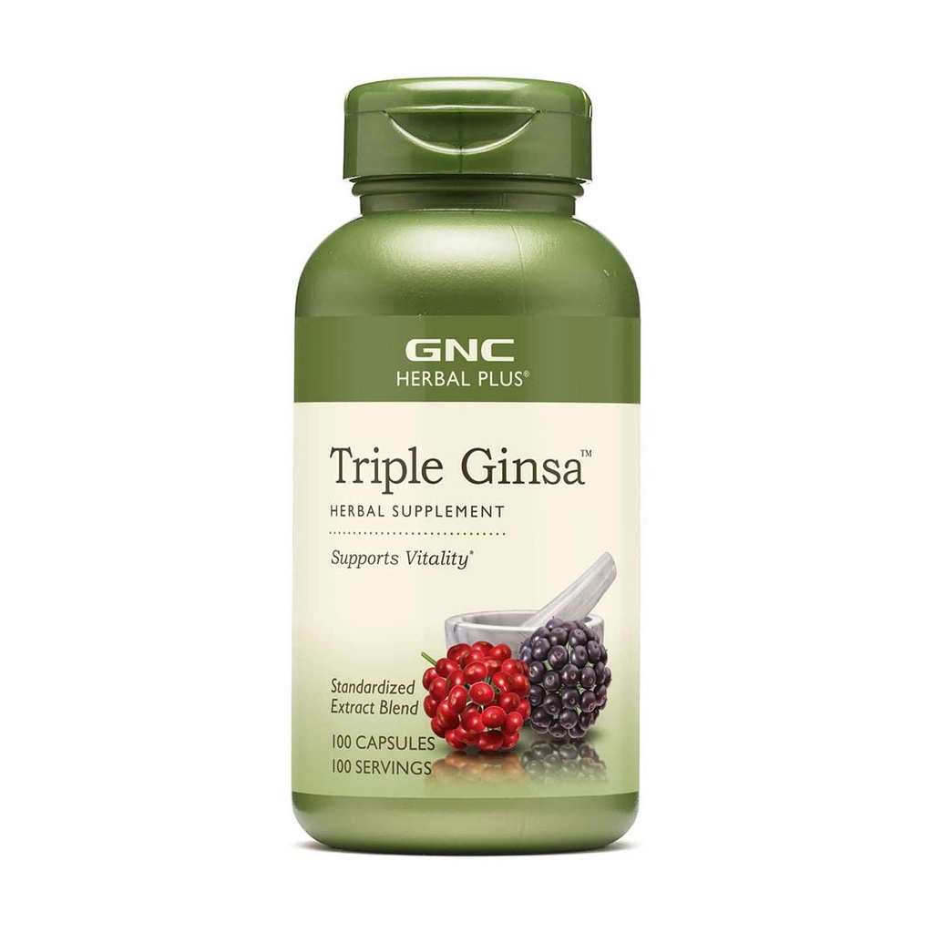 GNC Taimne Plus kolmekordne Ginsa täiendus, toetab elujõulisust, 100 serveerimist