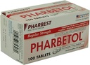 Pharbetol Acetaminophen 325mg Regulaarne tugevus, valu leevendaja, palavik vähendaja tabletid, 100 loend (pakend 1)