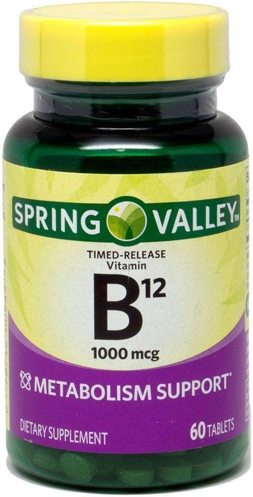 Spring Valley - vitamiin B-12, 1000 mcg, 60 tabletti