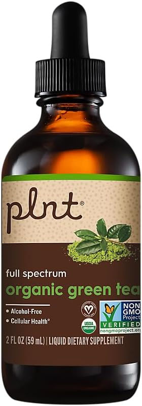 Plnt Orgaaniline Vedel Roheline Tee a Täisspekter a Toetab Rakutervist - Alkoholivaba (2 fl. oz.)