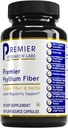 Premier Research Labs Premier Psyllium Fiber - Psyllium Husk kapslid, kõrge kiudainega pillid täiskasvanutele, naistele ja meestele, igapäevane tugi seedetrakti tervisele - 180 taimekapslit