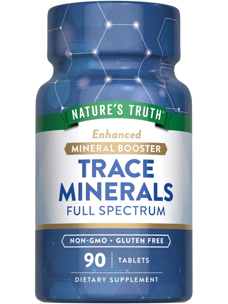 Nature's Truth Trace Minerals Supplement joodi | 90 tabletti | Enhanced Mineral Booster | Non-GMO & Gluteeni tasuta täiendada