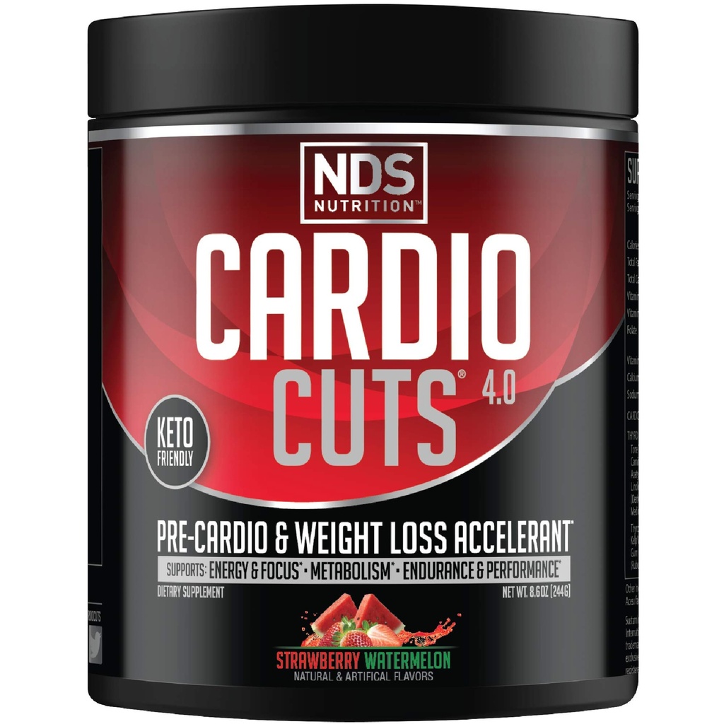 NDS Nutrition 4.0 Pre Workout Supplement - Advanced Kaalulangus ja Pre Cardio valem L-karnitiini, CLA, MCT, L-Glutamiini ja Safloer Oil - Maasika arbuusi (40 Servings)