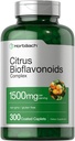 Horbäach Citrus Bioflavonoids Supplement | 1500mg | 300 Caplets | Taimetoitlane, mitte-GMO ja Gluteenivaba valem | Väärtuse suurus