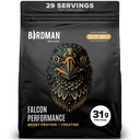 BIRDMAN Falcon Performance Vegan valgu pulber, 31 g valku, 5 g kreatiini, 5 g BCAA, probiootikumid, elektrolüüdid, eeltreening, madal süsivesik, suhkruvaba ja piimavaba, taimepõhine vanilje valk, 29 serveerimist