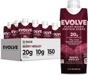 Arenev taimepõhine valgu raputamine, Berry Medley, 20 g veganproteiini, immuunsuse tugi, C-vitamiin ja tsink, piimavaba, kunstlikke magusaineid ei ole, mitte-GMO, 10 g kiudaineid, 11oz, (12 Pack) (Formula May Vary)