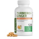 Bronson Turmeric + Ingver Extra Tugevus Ühine Tervis ja seedimine Toetus BioPerine, Non-GMO, 120 Taimekapslit