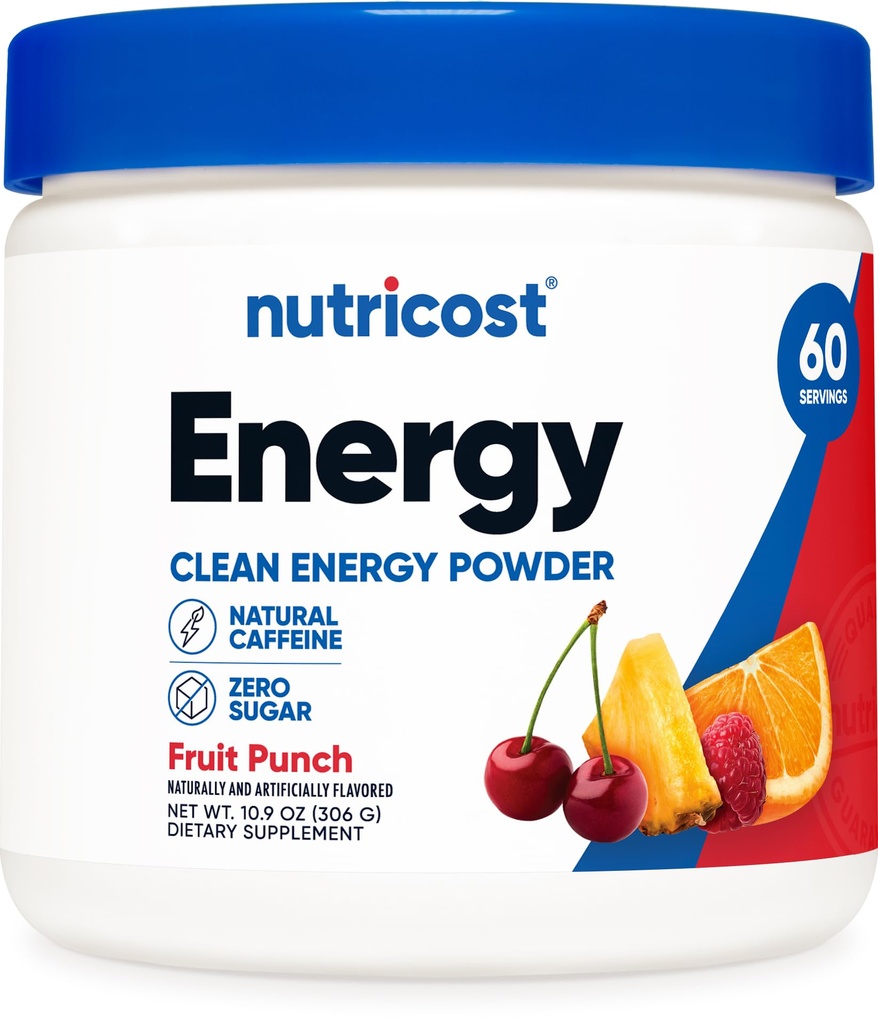 Nutricost Energy Complex (Fruit Punch) (60 serveerimist) - puhta energia pulber, 300 g toidulisand