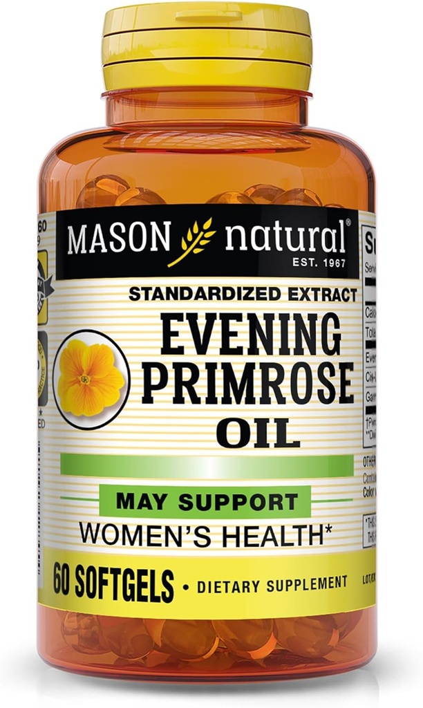 Mason Natural, Õhtune Primrose Oil Naine Tervis Softgels - 60 Ea
