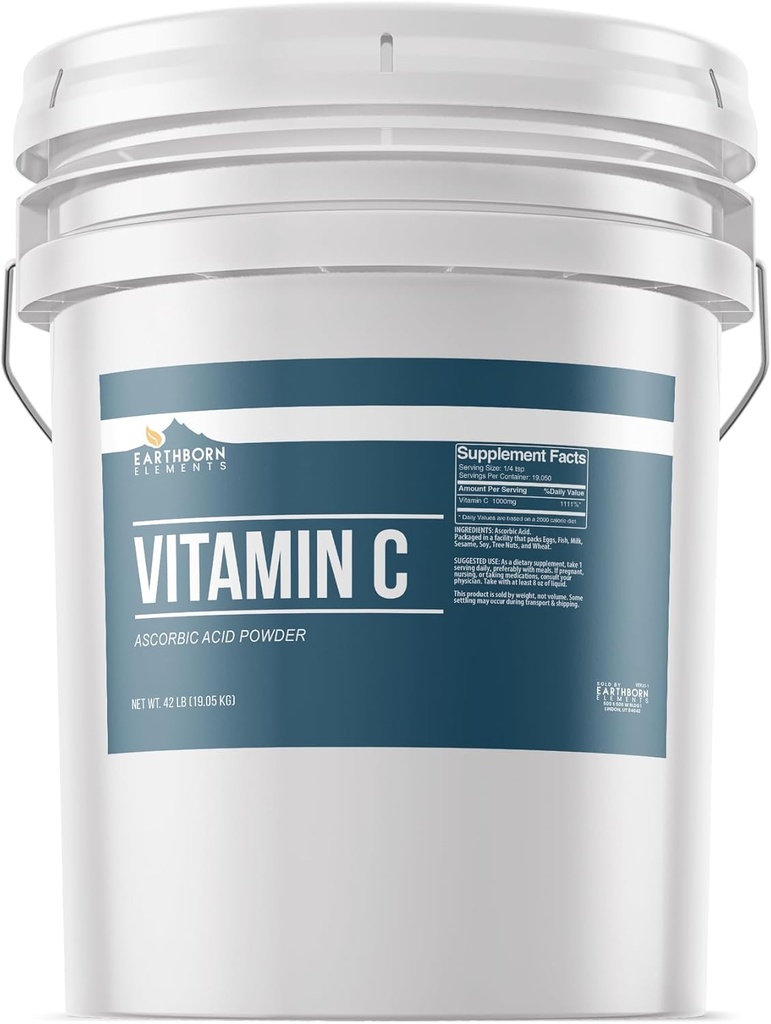 Maapealsed elemendid C-vitamiini pulber (5 gallonit), askorbiinhape, lisand ja puhastaja