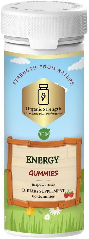 Vegan Energy Gummies: süüdake oma päev loodusliku elujõuga 100 mg vitamiiniga B12 (60 loend)