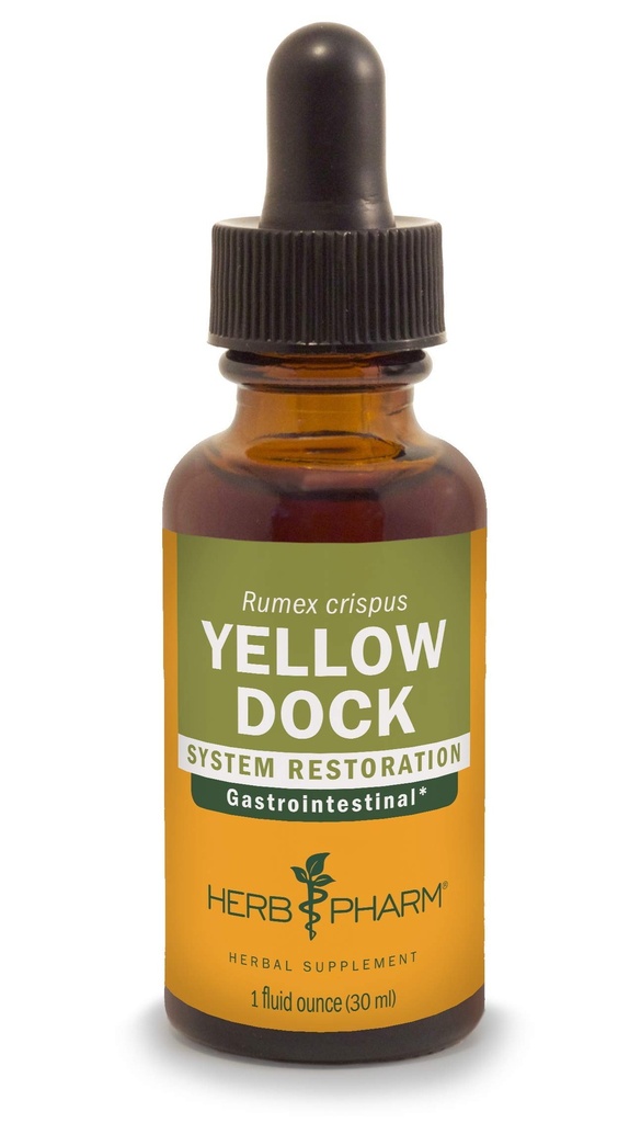 Herb Pharm Yellow Dock Vedelik Ekstrakt Seedesüsteemi Tugi - 1 Ounce