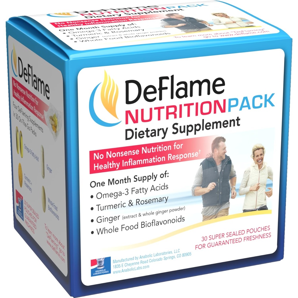 DeFlame Tendon ja Ligament Supplements - Kliiniliselt formuleeritud ühine tugi täiendada Vitamiini pakendid naistele ja meestele tõhustatud liikuvuse ja mugavuse tugi - valmistatud USA - 1 kuu pakkumine