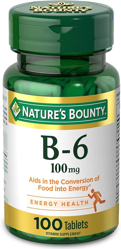 Nature's Bounty Vitamiin B6, 100 mg, tabletid, 100 Ct.