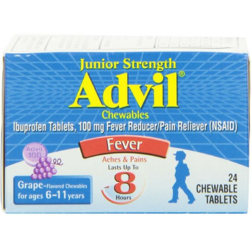 Advil Junior Tugevusvalu Reliever - 24 närimistabletti