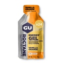 GU Energy Roctane Ultra Endurance Energy Gel, Vegan, Gluteenivaba, Kosher ja Piimavaba On-The-Go Sport Toitumine jooksmiseks, jalgrattasõiduks, matkamiseks või suusatamiseks, Vanilla Orange (24 paketti)