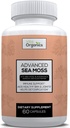 Advanced Sea Moss, merisambla täiustatud valem, premium merisambla lisand, merisambla tabletid, merisambla lisand, Irish Sea Moss Capsules & Organic Bladderwrack & Burdock, & Black Pepper Extract, Seamoss