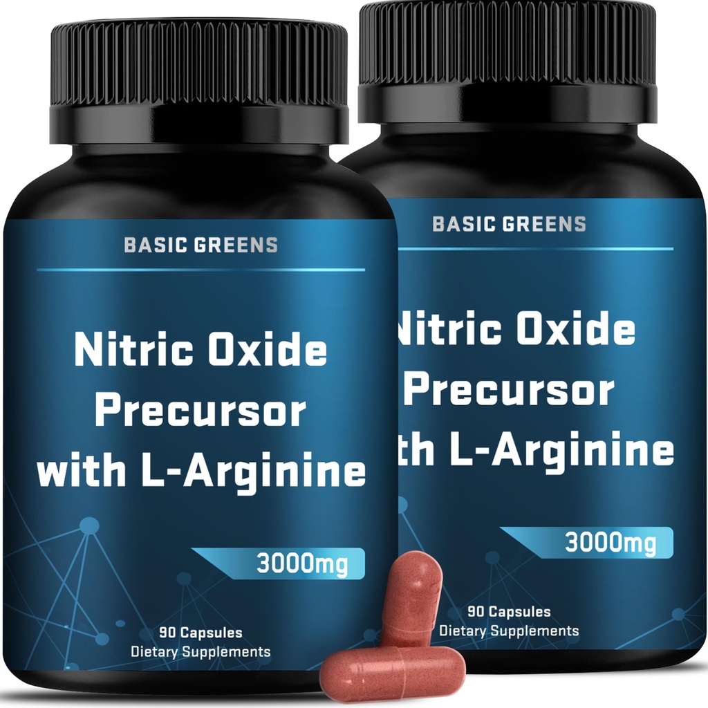 L-arginiin 3000mg lämmastikoksiidi lisand meestele ja naistele – GMO-vabad vegankapslid peedijuurega vereringe, vastupidavuse, energia, vastupidavuse, jõudluse ja treeningu toetamiseks – 90 kapslit