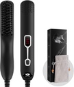 Beard Straightener Comb meestele - täiustatud professionaalne elektriline meeste habe sirgendamine Kuumutatud harja kaasaskantav Anti-Scald 5 reguleeritavat temperatuuri ja LCD-ekraani kandes kotti