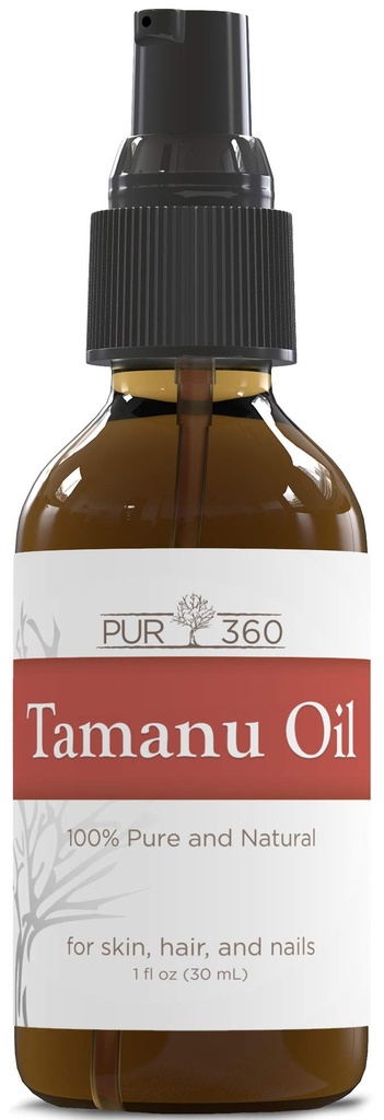 PUR360 Tamanu õli - parim psoriaas, ekseem, akne arm, Rosacea - kuiva, naha, peanaha ja muu - külma pressitud - tõestatud 100% puhas