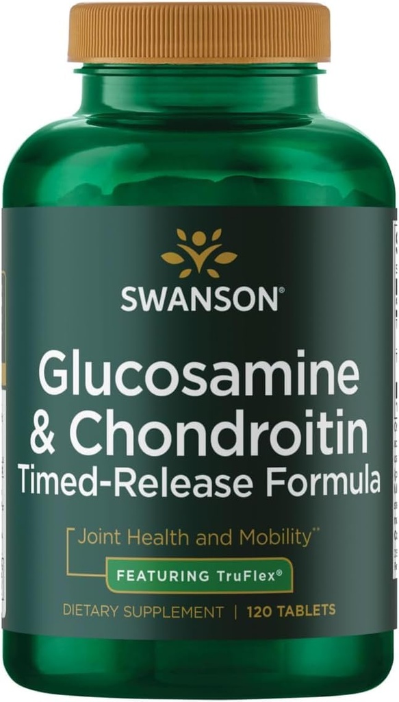 Swanson Ajastatud vabastav glükoosamiin & kondroitiinsulfaat 750/600 Milligrams 120 Tabs