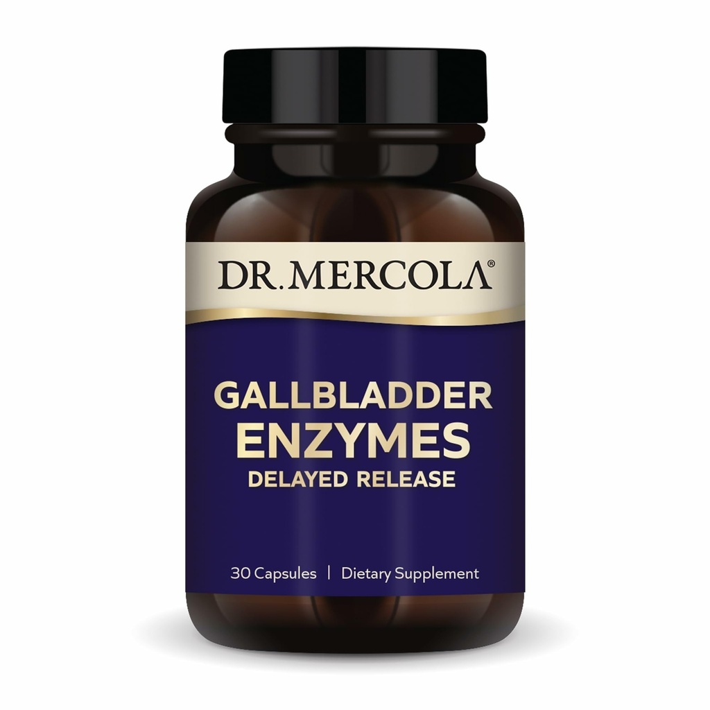 Dr. Mercola Gallbladder Ensüümid - sapipõie ja seedetrakti tervisetoetus - sisaldab pankrease proteaasi, amülaasi ja lipaasi - mitte-GMO, gluteenivaba ja sojavaba - 30 viivitusega vabastavat kapslit (30 serveerimist)