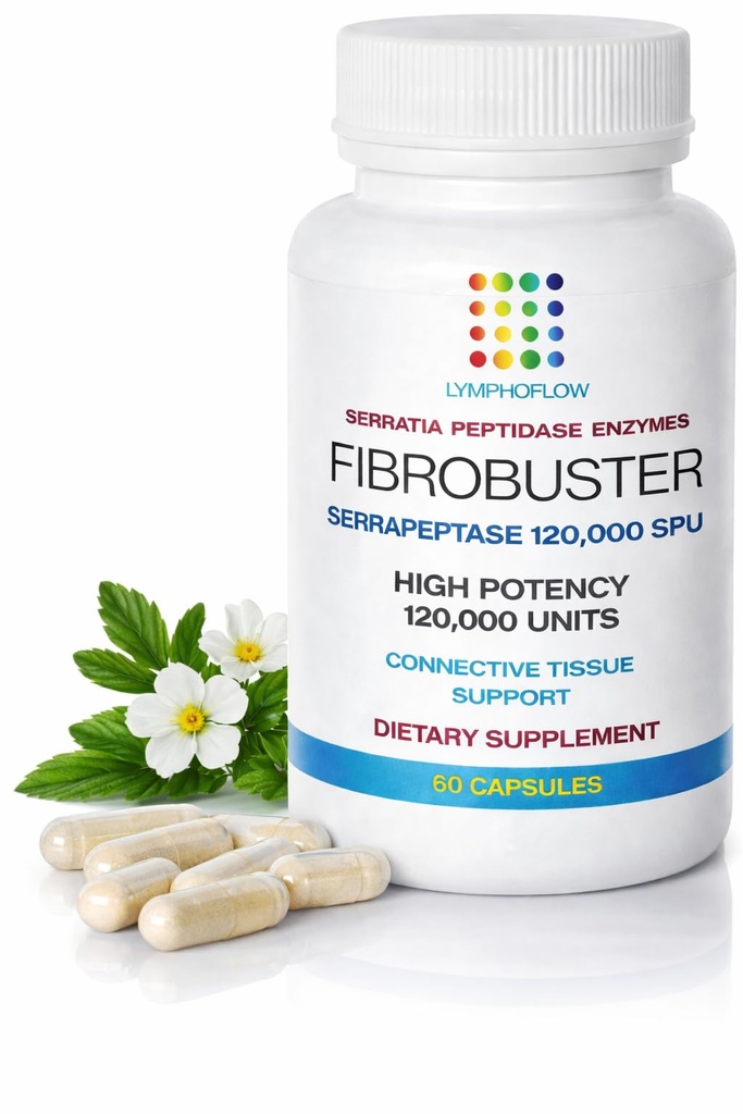 Bruizex FibroBuster Serrapeptaas Proteolüütilised Ensüümid 120 000 SPU I Fibrosis Care, Scar & Keloid Eemaldamise täiendus Pärast 360 lipo, BBL, rasvaimu, Tummy Tuck I Taastamine & Immune Support I 60 kapslit