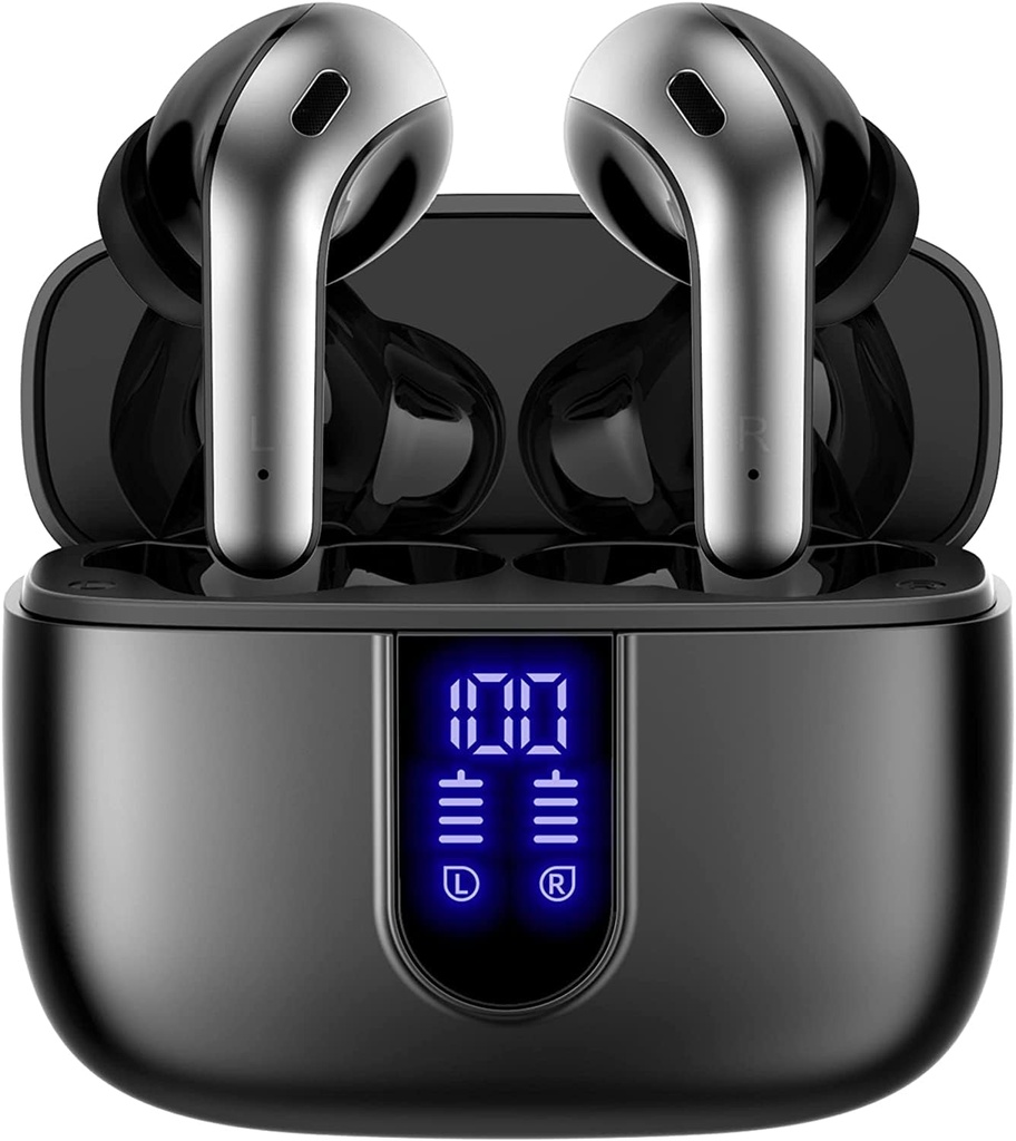 TAGRY Bluetooth kõrvaklapid True Wireless Earbuds 60H Playback LED Power Display Kõrvaklapid juhtmeta laadimise juhtum IPX5 Veekindlad kõrvaklapid Mic TV nutitelefoni sülearvuti Sport
