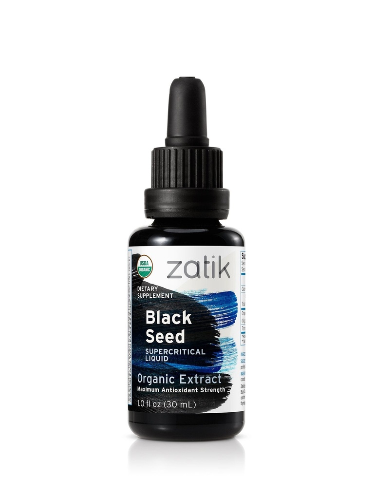 Zatik Naturals - Organic Black Seed Full Spectrum Supercritical Vequid Extract, Maximum Antioxydant Strenght, 1 Fl Oz