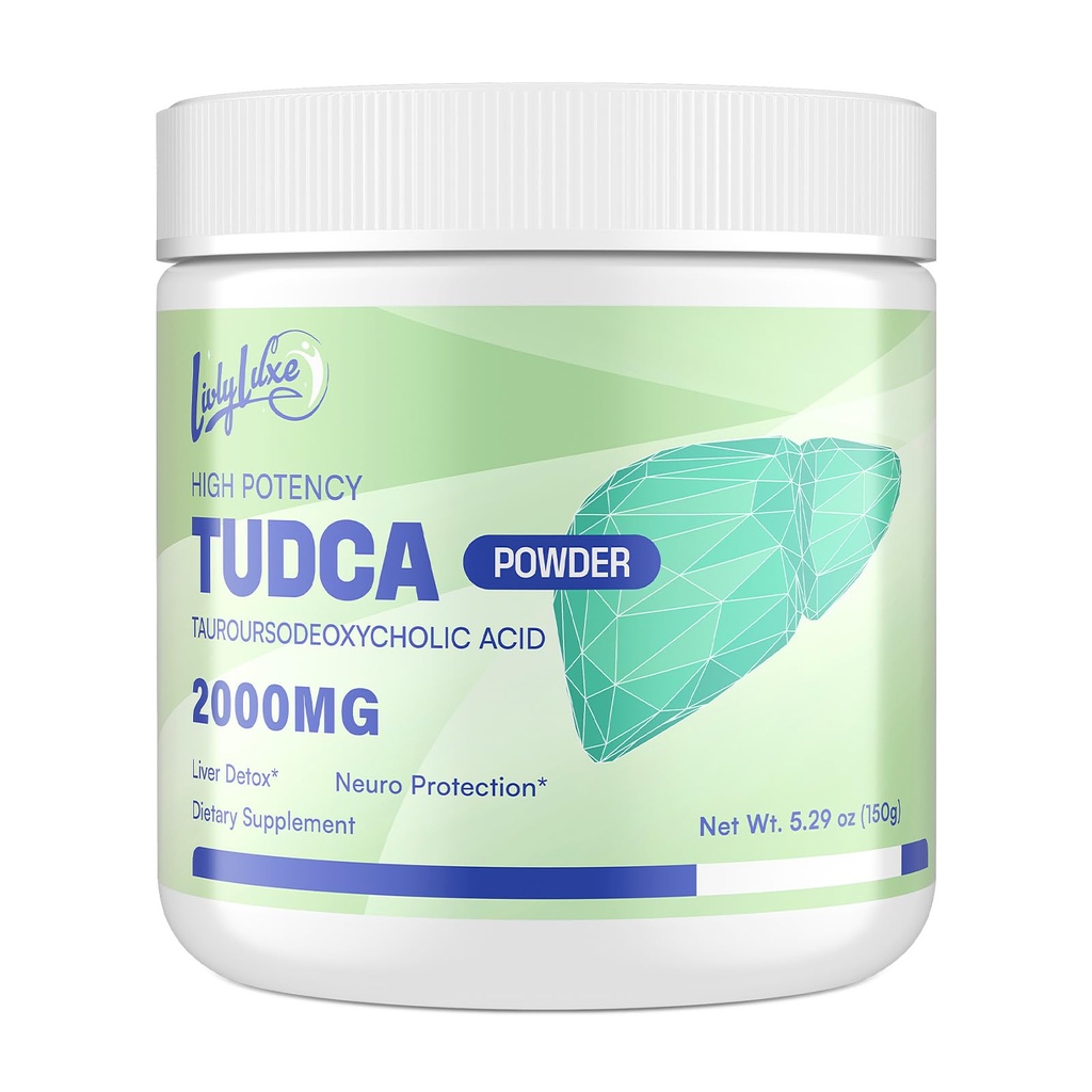 LivLyLuxe TUDCA pulbri maksatoetuslisand – 2000mg kõrge neeldumisega maksa detox & parandustoetus piimaohakaga, artišokiga, sapisooladega,Ox sapiga, herbaalse seguga – 30 serveerimist, mitte-GMO