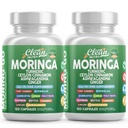 Moringa Pulber Kapslid + Kurkum Moringa Leaf Ceylon Cinnamon Ashwagandha Ingver Tart Kirs Boswellia Quercetin Küüslauk Püha Basiilik Safran Nettle Black Pepper Moring-Go Täiendus Puhas Nutra (2)