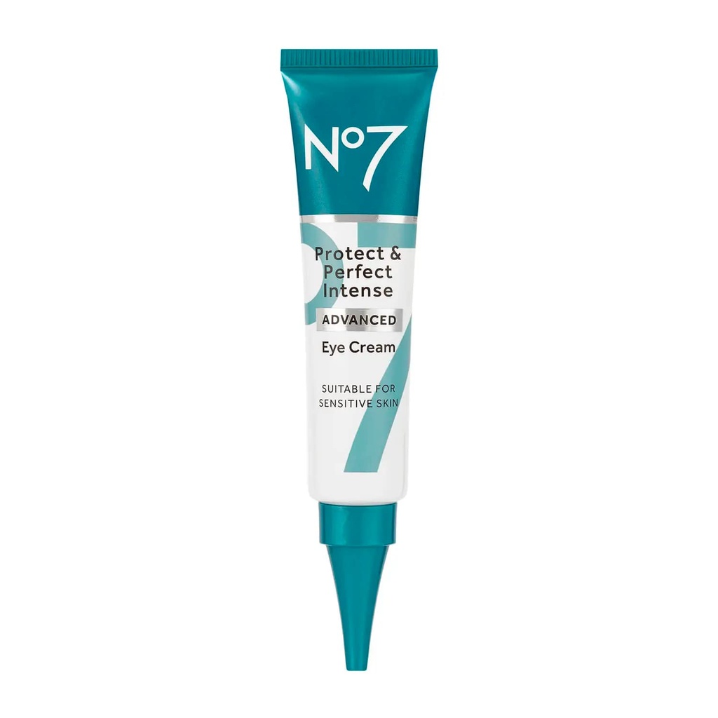 No7 Protect & Perfect Eye Cream - Intense Advanced Under Eye Cream for Dark Circles - rikastatud hüaluroonhappe ja toitev Shea Butter taaselustada väsinud silmad (0,5 Fl Oz)