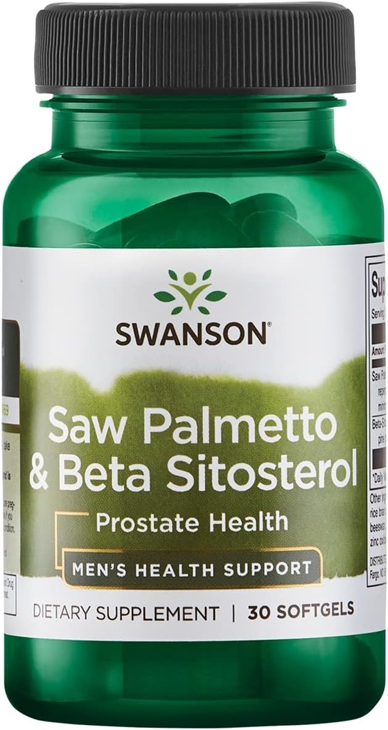 Swanson Saw Palmetto ja Beta Sitosterol 30 Sgels