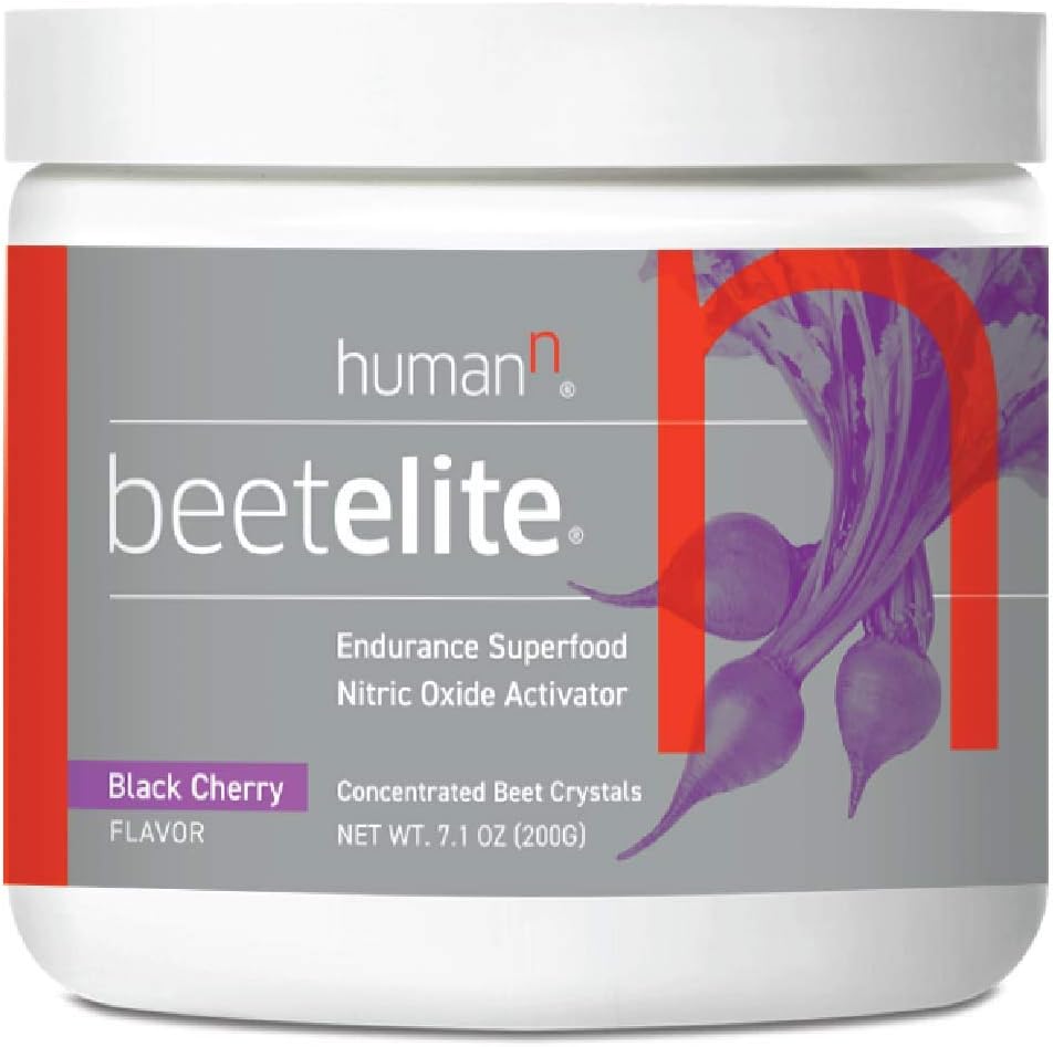 Humann BeetElite Pre Workout Pulber meestele ja naistele - Ultra kõrge puhtusastmega suhkrupeedi juure pulber energia ja vastupidavuse jaoks - kofeiinivaba, kreatiinivaba, veganlämmastikoksiidi lisand - Black Cherry, 7,1 oz
